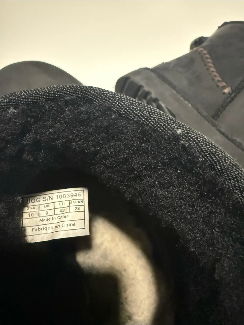 UGG Black Short Shearling Ankle Boots